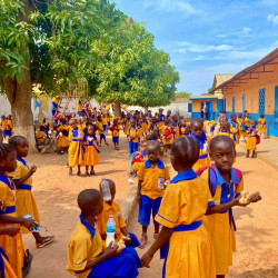 Colourful scene at breaktime Colourful scene at breaktime